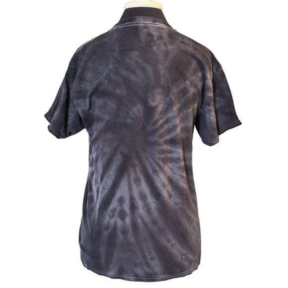 Def Leppard Men's Medium T-Shirt.  Hysteria Black Gray Rock and Roll Tie Dye Tee - Picture 4 of 5